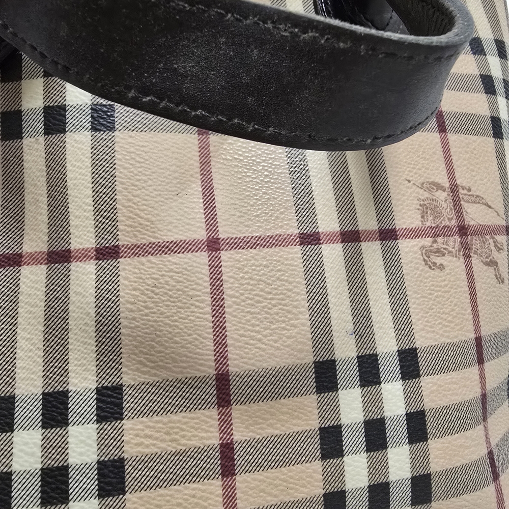 Burberry Beige Checkered Women's Bag - Picture 3 of 9